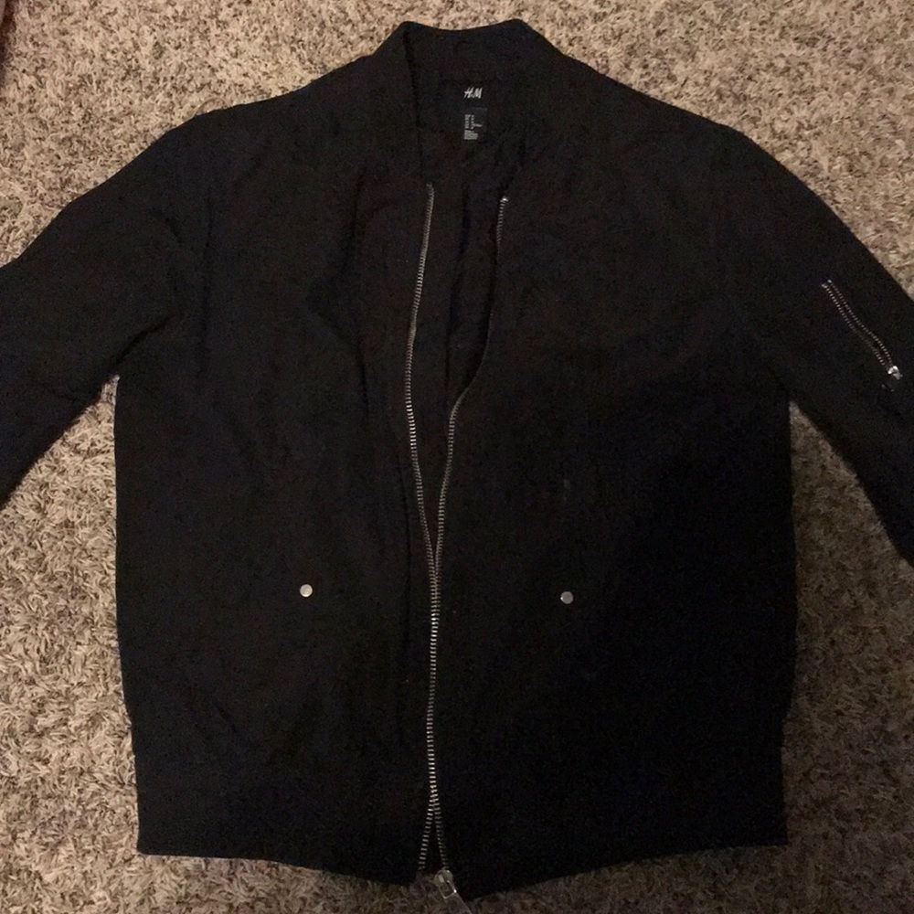 Black bomber jacket